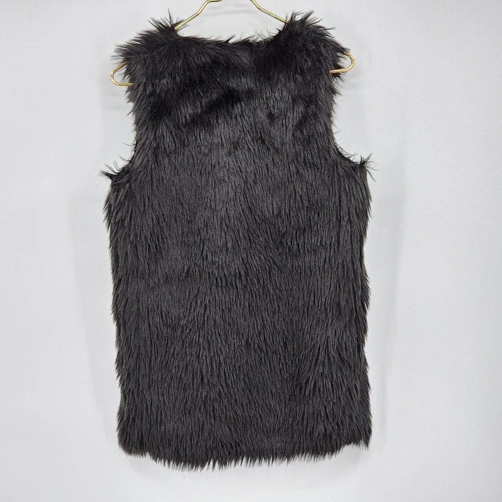 Gianni Bini Black Faux Fur Vest Size XS - Picture 4 of 7
